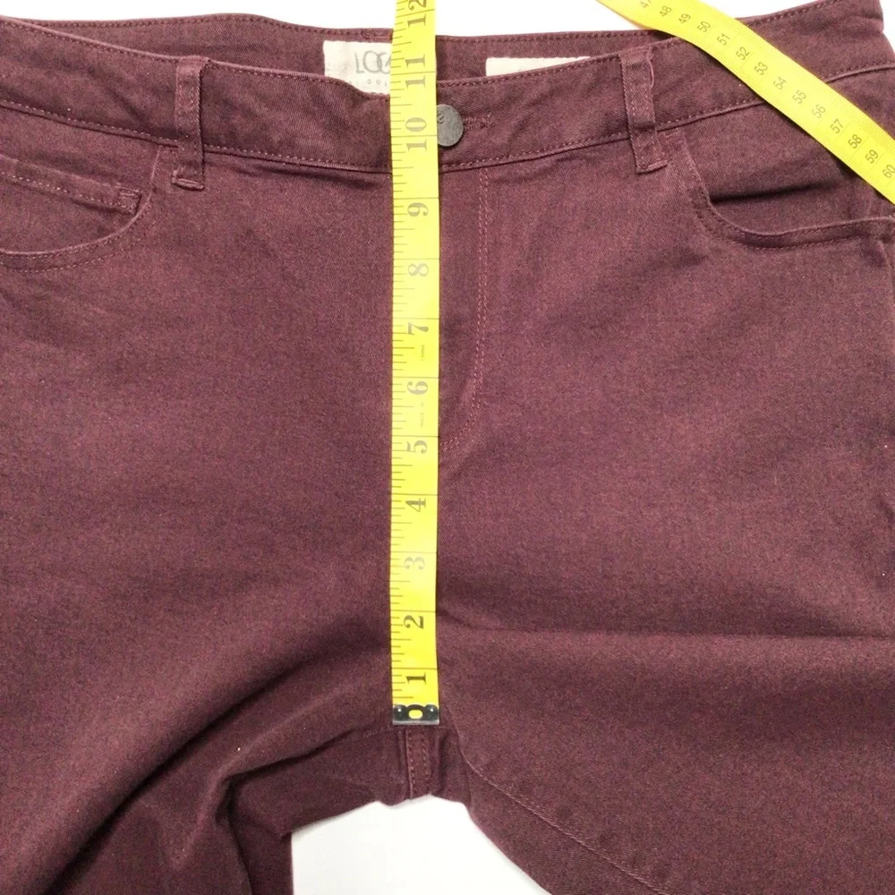 LOGO by Lori Goldstein Skinny Raw Side Hem Jeans Size 14 - Picture 8 of 10